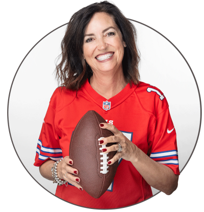 Dr. Michele Cantwell-Copher's is in a Josh Allen jersey