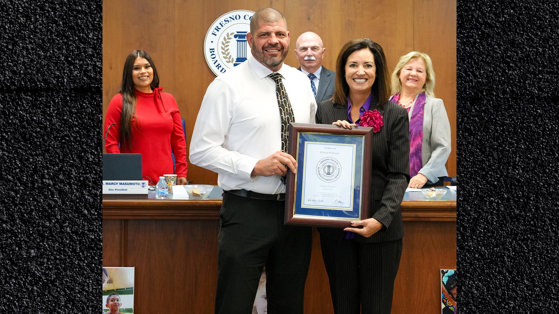 William Wilkerson, Extended Support Needs/SDC teacher in Special Education-Integrated Sites, as our Employee of the Month