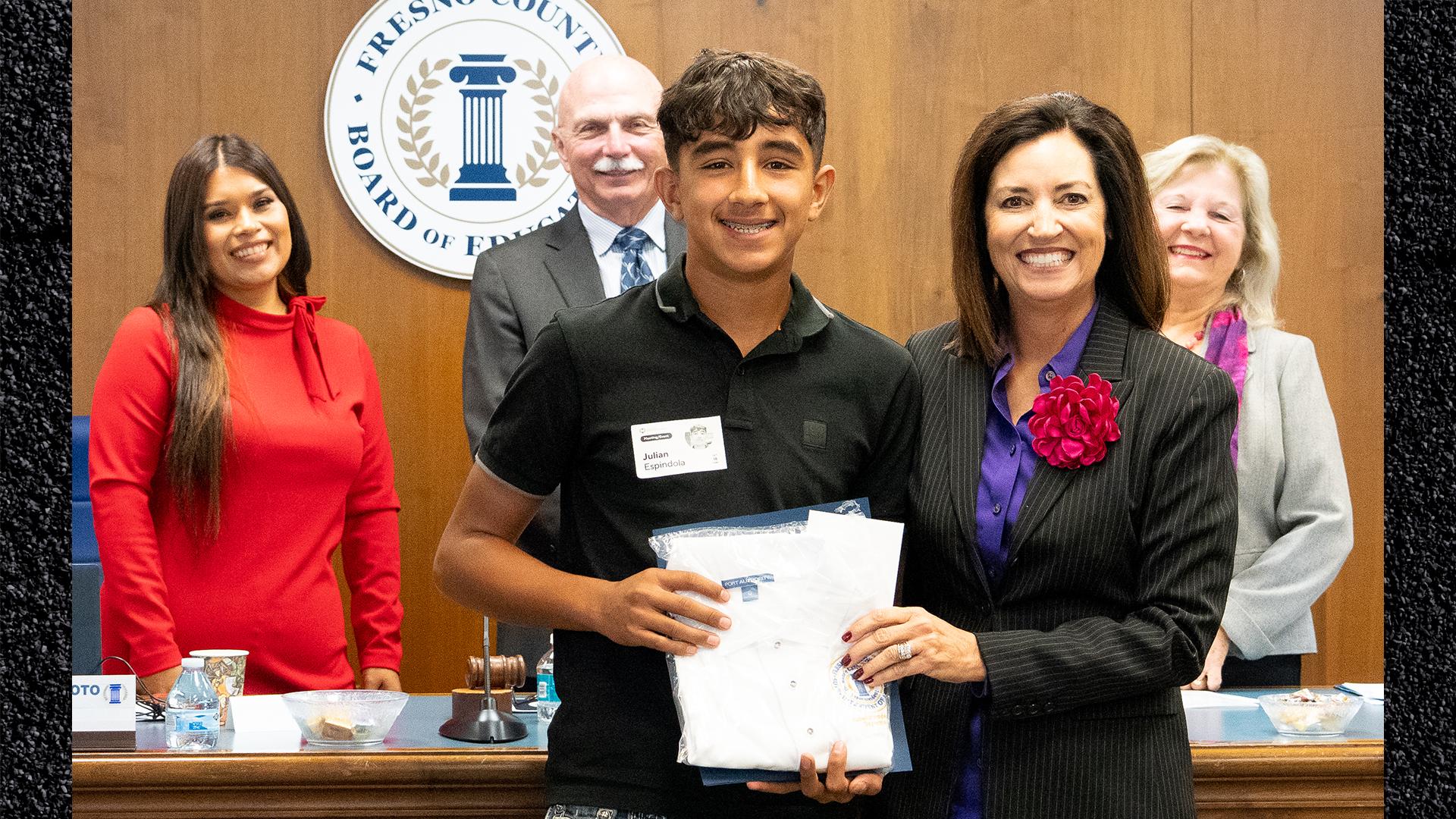 Congratulations to Julian Espindola, an 8th grader at Pacific Union Elementary