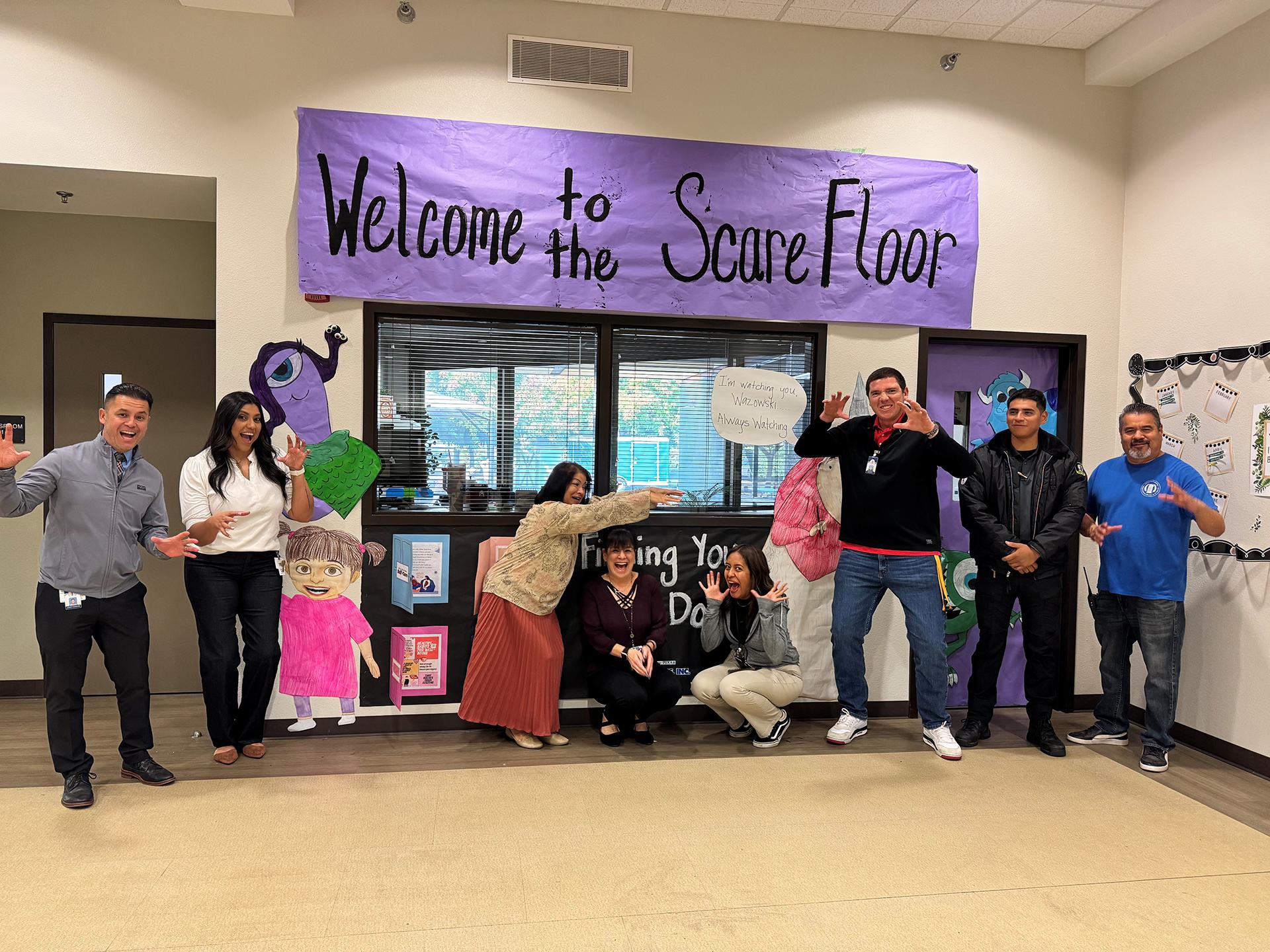 The staff at Violet Heintz Education Academy spread Halloween cheer