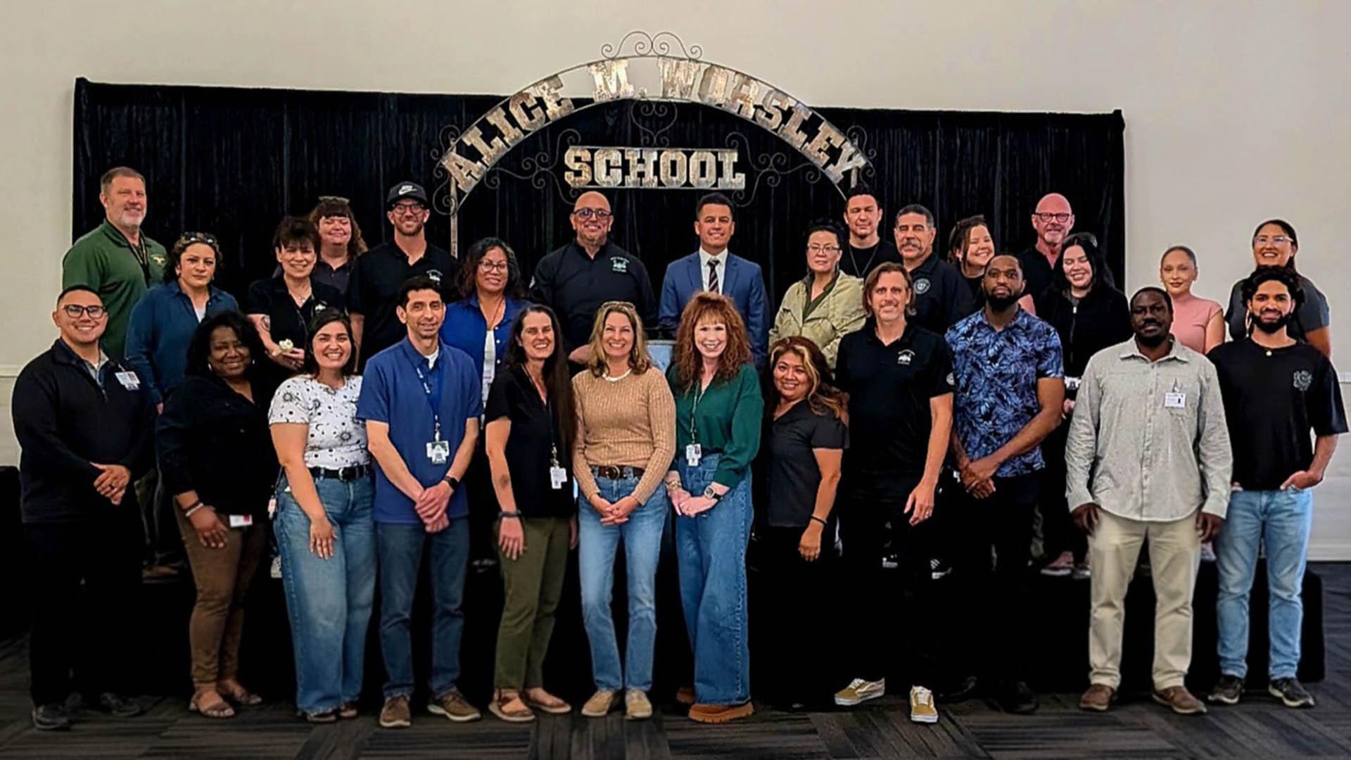 A group photograph of the Alternative Education department. 