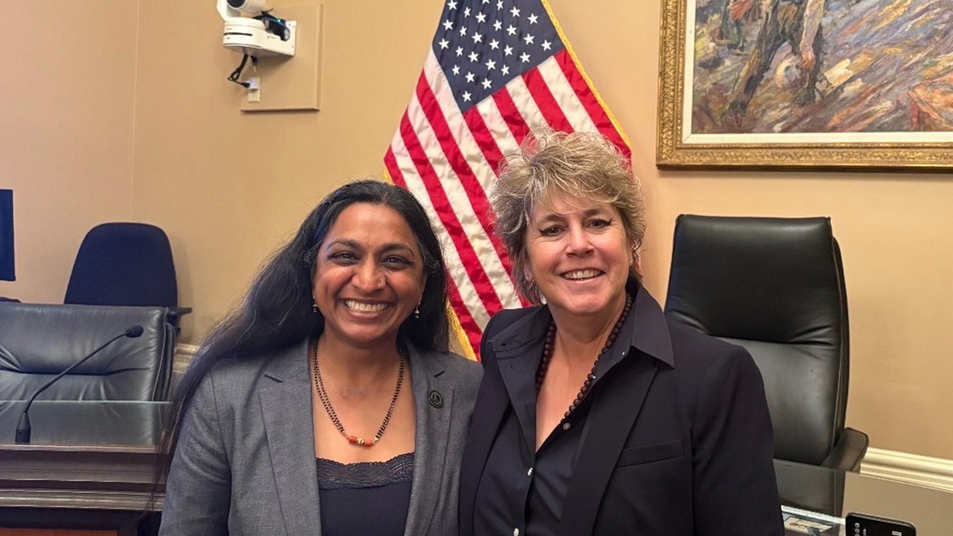 Trina Frazier with Assemblymember Darshana Patel