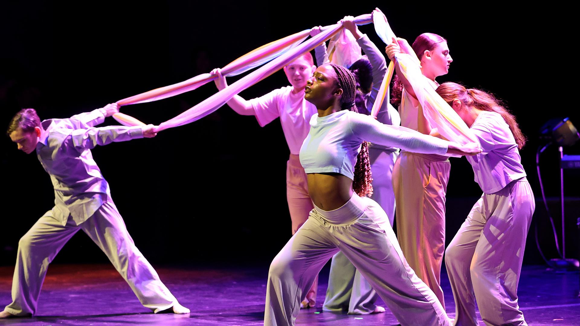 Students showcase their dance skills during a Summer Arts performance.