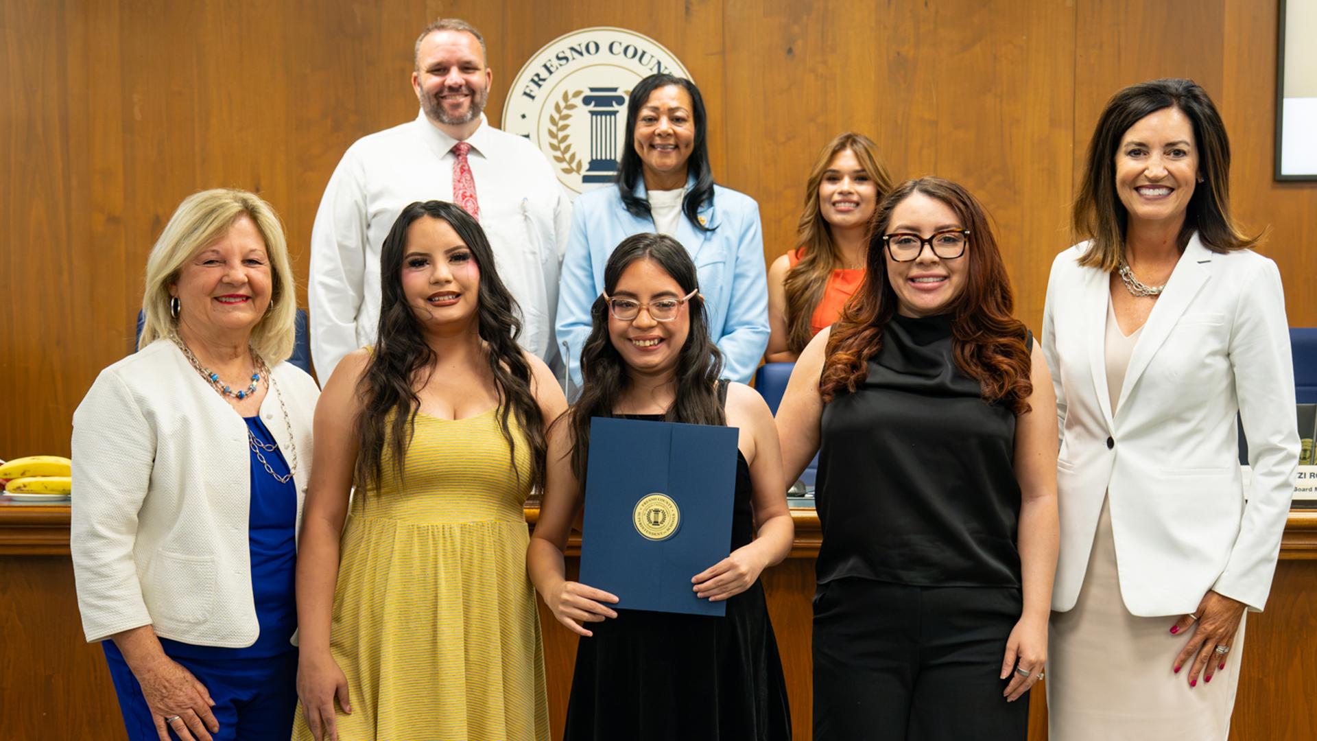 The July 2026 Superintendent's Superstar is honored at the monthly board meeting.