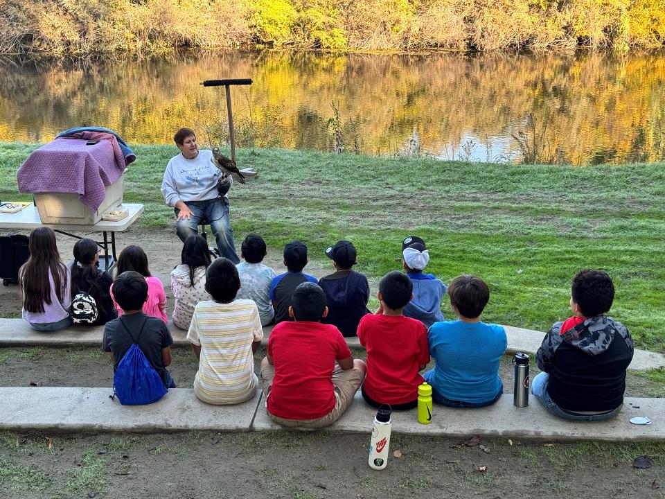 Students learn about river ecology at Scout Island